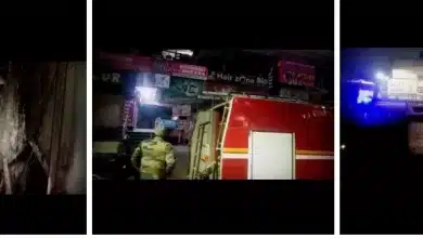 आर.के.प्लाजा के बेसमेंट के स्टोर रूप में लगी आग, नशेडिय़ों पर आग लगनें का आरोप