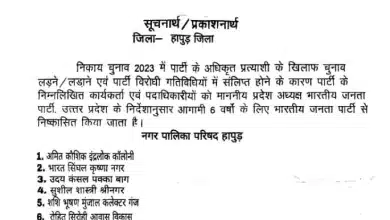 भाजपा से बगावत कर निर्दलीय चुनाव लड़नें व लड़वाने वालें 10 भाजपा नेताओं के निलम्बन की सूची फर्जी निकली, भाजपा ने किया खंडन