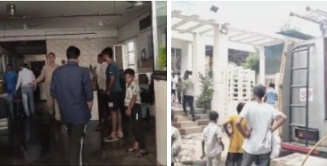 हास्पिटल में चिकित्सक के चैंबर में लगे एसी में शार्ट सर्किट से लगी आग, फायर ब्रिगेड ने पाया आग पर काबू